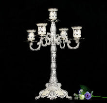 Load image into Gallery viewer, European carved 5arm metal candle holders gold candelabra gold candle holders for home deocoration ZT013