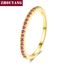 Load image into Gallery viewer, Wedding Ring For Women Man Concise Classical Multicolor Mini Cubic Zirconia Rose Gold Color Fashion Jewelry R132 R133 ZHOUYANG
