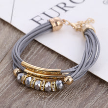 Load image into Gallery viewer, Bracelet Wholesale 2019 New Fashion Jewelry Leather Bracelet for Women Bangle Europe Beads Charms Gold Bracelet Christmas Gift