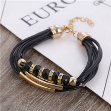 Load image into Gallery viewer, Bracelet Wholesale 2019 New Fashion Jewelry Leather Bracelet for Women Bangle Europe Beads Charms Gold Bracelet Christmas Gift