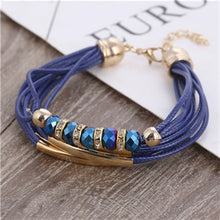 Load image into Gallery viewer, Bracelet Wholesale 2019 New Fashion Jewelry Leather Bracelet for Women Bangle Europe Beads Charms Gold Bracelet Christmas Gift