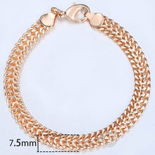 Load image into Gallery viewer, 20cm Bracelets For Women Men 585 Rose Gold Curb Snail Foxtail Venitian Link Chains Men's Bracelets Fashion Jewelry Gifts KCBB1