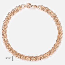 Load image into Gallery viewer, 20cm Bracelets For Women Men 585 Rose Gold Curb Snail Foxtail Venitian Link Chains Men's Bracelets Fashion Jewelry Gifts KCBB1