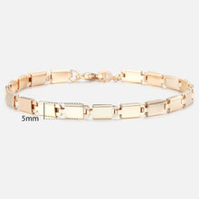 Load image into Gallery viewer, 20cm Bracelets For Women Men 585 Rose Gold Curb Snail Foxtail Venitian Link Chains Men's Bracelets Fashion Jewelry Gifts KCBB1