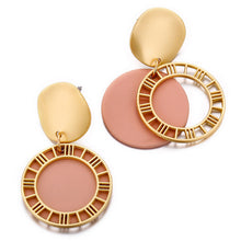 Load image into Gallery viewer, 17KM New Gold Korean Earrings 2019 For Women Lover Fashion Drop Round Heart Dangle Earring Wedding Geometric Jewelry Wholesale