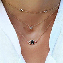 Load image into Gallery viewer, IPARAM Fashion Multiple Layers Cross Necklaces For Women Charm Gold Color Chokers Necklace Boho Collares Female Party Jewelry