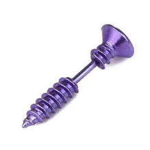 Load image into Gallery viewer, 1Pair Punk Fashion Gold Black Color Stainless Nail Screw Stud Earring for Women &amp; Men Helix Ear Piercings Fashion Jewelry F3903