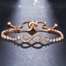 Load image into Gallery viewer, DIEZI New Luxury Chain Bracelet For Women Rose Gold Silver Cubic Zirconia Charm Bracelets &amp; Bangles For Girls Wedding Jewelry
