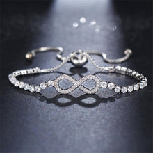 Load image into Gallery viewer, DIEZI New Luxury Chain Bracelet For Women Rose Gold Silver Cubic Zirconia Charm Bracelets &amp; Bangles For Girls Wedding Jewelry