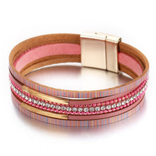 Load image into Gallery viewer, 17KM New Gold Leather Wrap Bracelets For Women Red Sliver Color Multiple Layers Charm Bracelet &amp; Bangle Party Fashion Jewelry