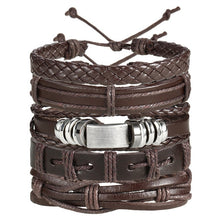 Load image into Gallery viewer, 17KM New Gold Leather Wrap Bracelets For Women Red Sliver Color Multiple Layers Charm Bracelet &amp; Bangle Party Fashion Jewelry