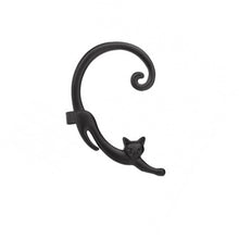 Load image into Gallery viewer, Single Piece Punk Style Gold Silver Plated Cat Post Earring With Ear Cuff Rock Animal Black Stud Earring Women 2019 Ear Wrap