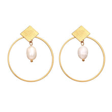 Load image into Gallery viewer, 17KM New Gold Korean Earrings 2019 For Women Lover Fashion Drop Round Heart Dangle Earring Wedding Geometric Jewelry Wholesale