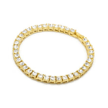 Load image into Gallery viewer, Hip hop Bling Iced Out Cubic Zirconia Bracelet Tennis Chain Bracelets Women Men 1 Row CZ Link Chain Jewelry Gold Silver Black