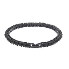 Load image into Gallery viewer, Hip hop Bling Iced Out Cubic Zirconia Bracelet Tennis Chain Bracelets Women Men 1 Row CZ Link Chain Jewelry Gold Silver Black