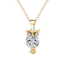 Load image into Gallery viewer, 2019 New Zircon Pendants Owl Necklace For Women Crystal Heart Gold Sliver Color Long Necklaces Fashion Jewelry Christmas Gift