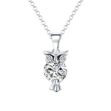 Load image into Gallery viewer, 2019 New Zircon Pendants Owl Necklace For Women Crystal Heart Gold Sliver Color Long Necklaces Fashion Jewelry Christmas Gift