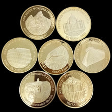 Load image into Gallery viewer, Gold-plated Commemorative Medallion of Seven Wonders Collectible Art  Coin  Gift Lucky  Coin Metal 2007