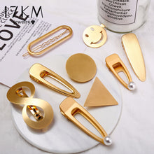 Load image into Gallery viewer, 17KM Gold Silver Color Hairpin For Women Punk Geometric Infinite Hair Clips Hairwear Bridal 2019 New Fashion Jewelry Accessories