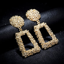 Load image into Gallery viewer, KMVEXO Big Vintage Earrings for Women Gold Silver Black Geometric Statement Earring 2019 Metal Earing Hanging Fashion Jewelry