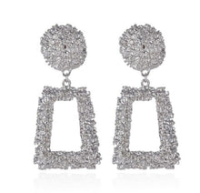 Load image into Gallery viewer, KMVEXO Big Vintage Earrings for Women Gold Silver Black Geometric Statement Earring 2019 Metal Earing Hanging Fashion Jewelry
