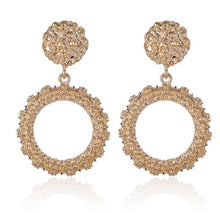 Load image into Gallery viewer, KMVEXO Big Vintage Earrings for Women Gold Silver Black Geometric Statement Earring 2019 Metal Earing Hanging Fashion Jewelry